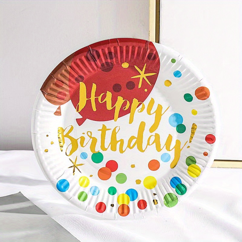 10pcs Disposable Paper Plate Plain Color Paper Plate 7inch&9inch