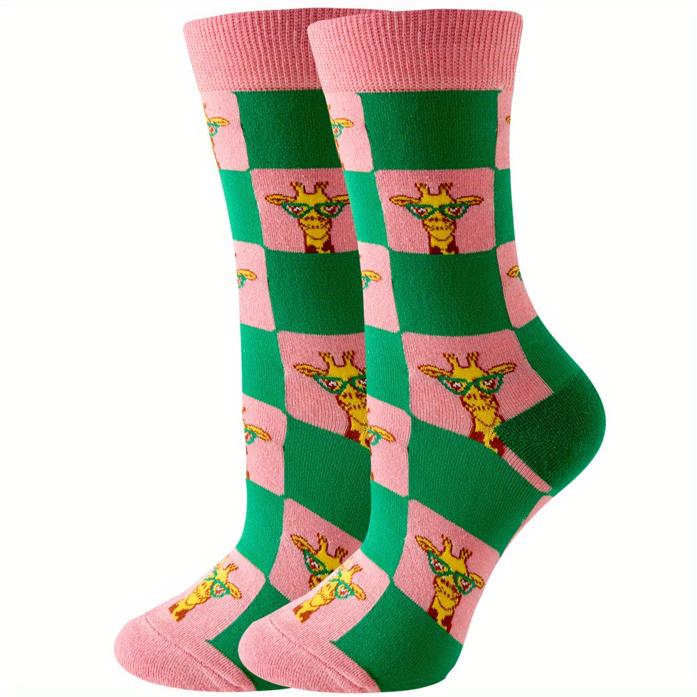 Image of Sides Have Long-necked Giraffe Socks