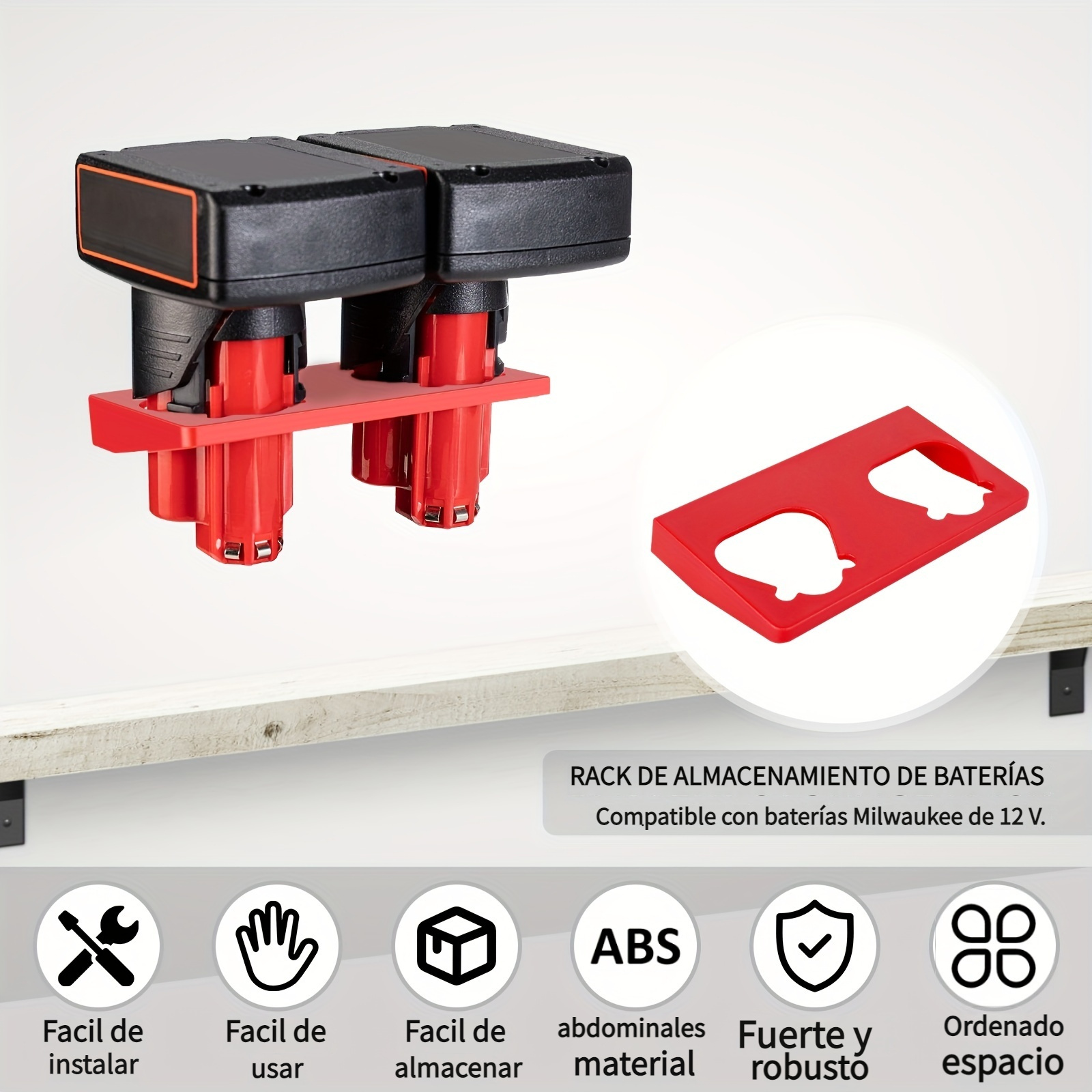 1pc/5pcs Soporte Herramienta Milwaukee M18 Compatible - Temu