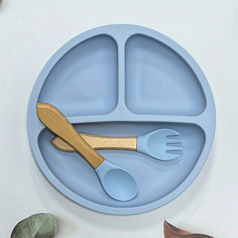 Self Feeding Spoon Fork Divided Plates Utensils Set Perfect - Temu