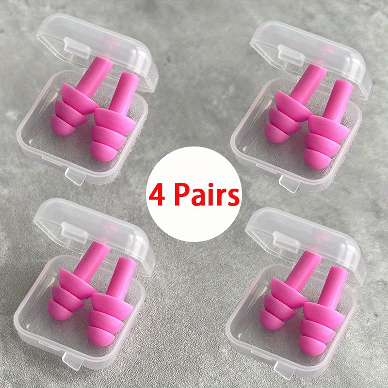 4 Paia Tappi Orecchie In Silicone Cancellazione Rumore Anti - Temu