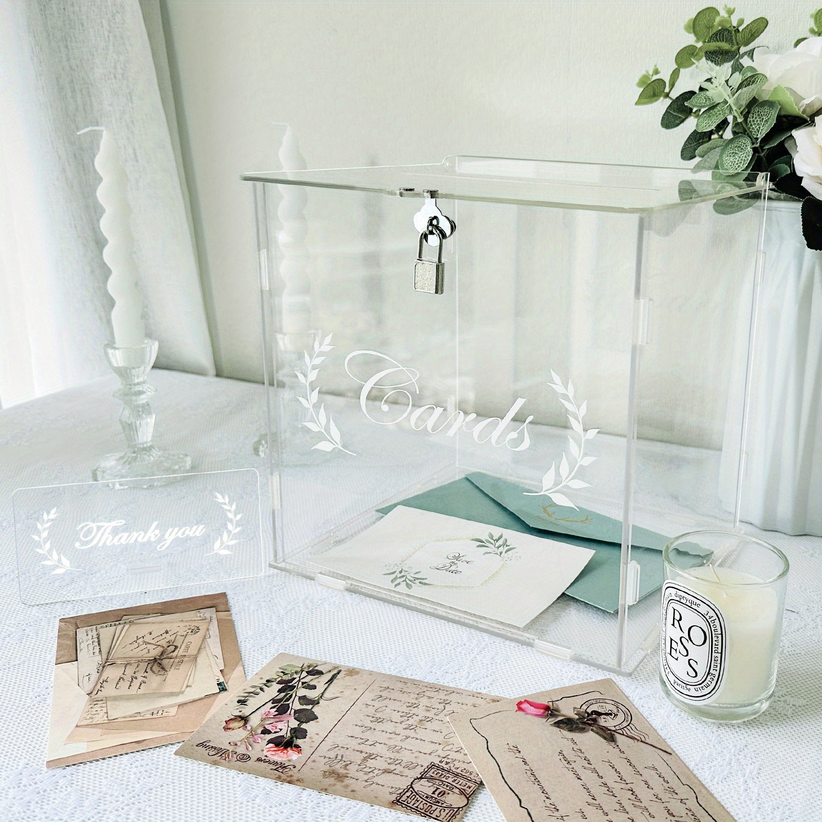 Acrylic Cards Acrylic Wedding Cards With Hole - Temu