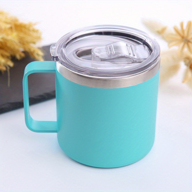 Stackable Stainless Steel Coffee Cup With Handle Double Walled