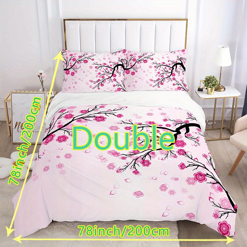 3pcs duvet cover set colorful flower print bedding set soft comfortable duvet cover for bedroom guest room 1 duvet cover 2 pillowcase without core