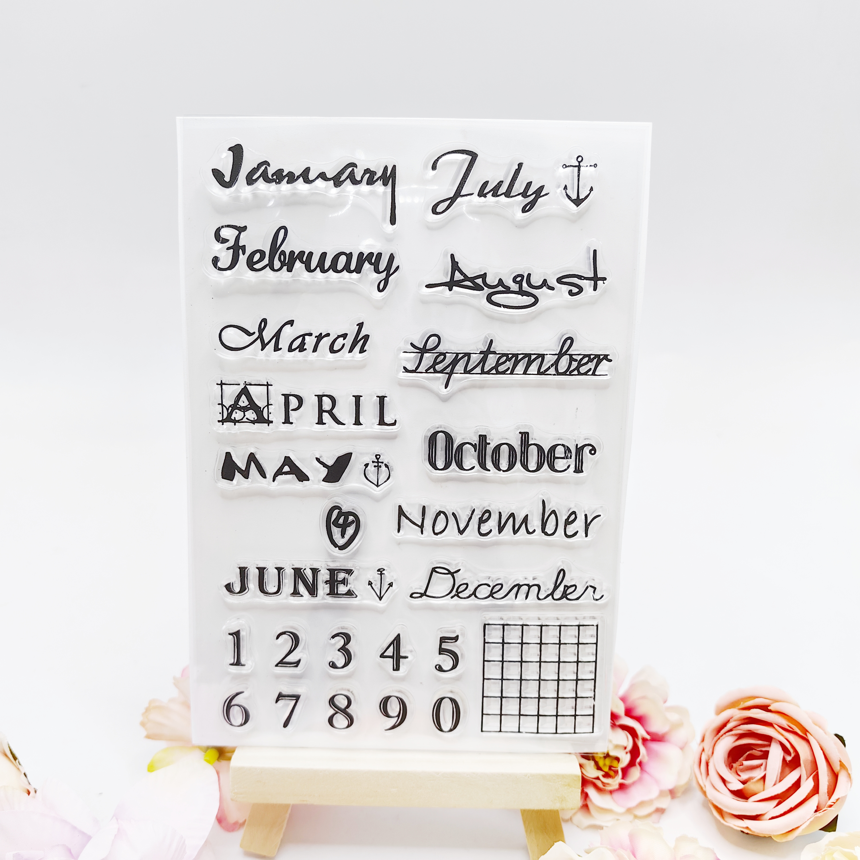 1pc Month Stamp DIY For Gifts, Silicone Transparent Stamp, Birthday Gift  For Girlfriend Boyfriend Kids