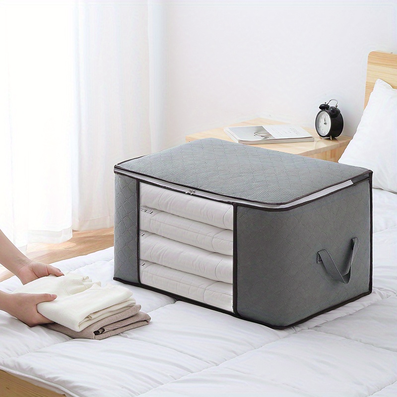 storage bag storage box large capacity foldable reinforced Temu United Kingdom