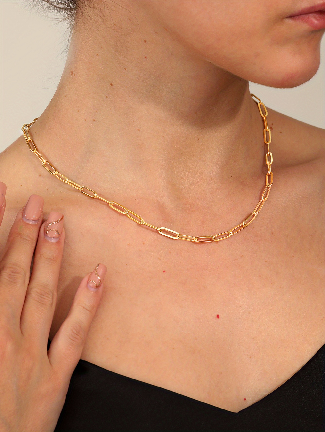 22k / 916 Gold Paper Clip Necklace – Best Gold Shop