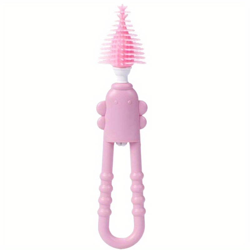 360 Rotating Silicone Bottle Brush Set for Baby Bottles, Pacifiers & Straws