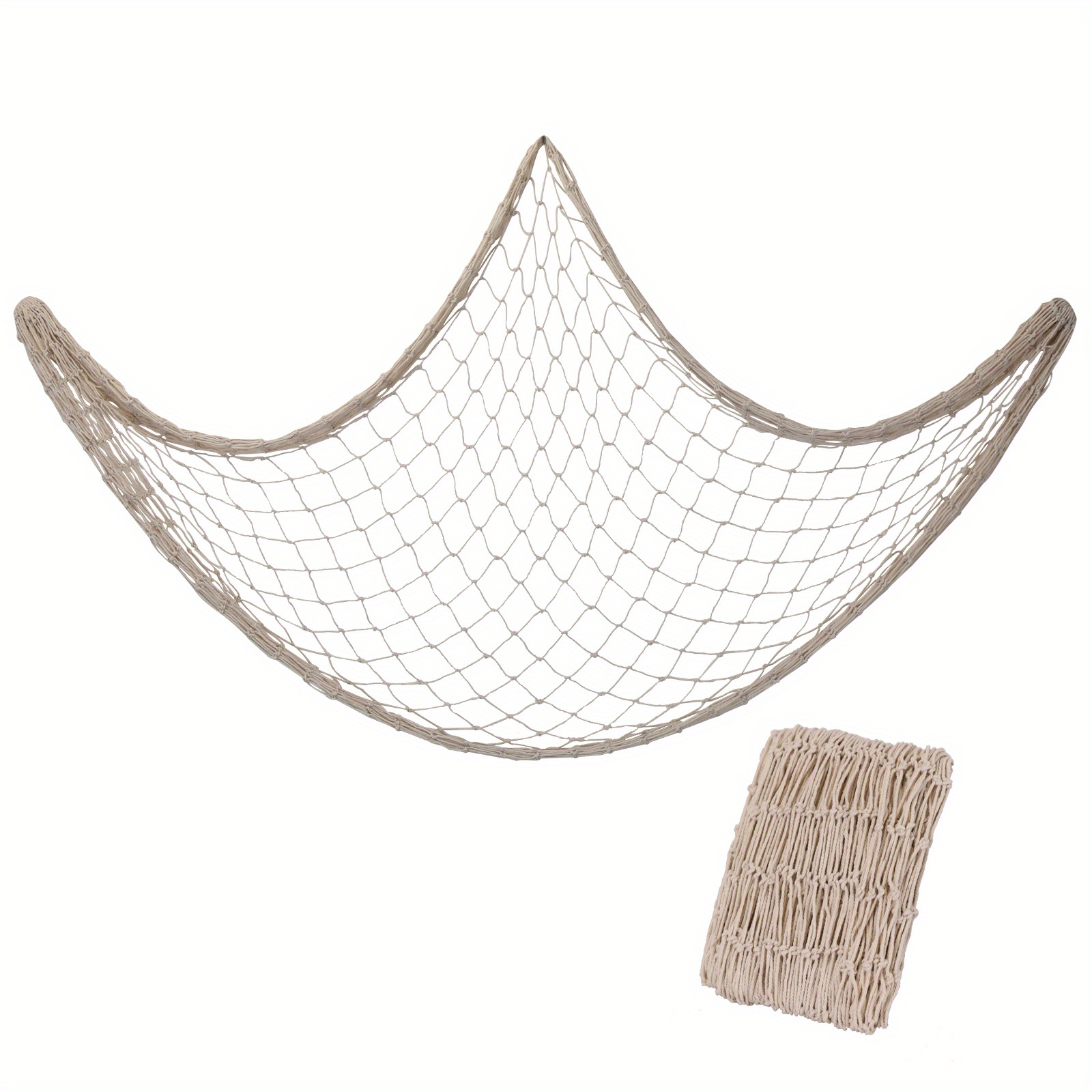 1pc, Natural Fish Net Decorative, Beach Themed Fish Net Decorations For  Pirate, Mermaid, Beach Party Home Bedroom Décor