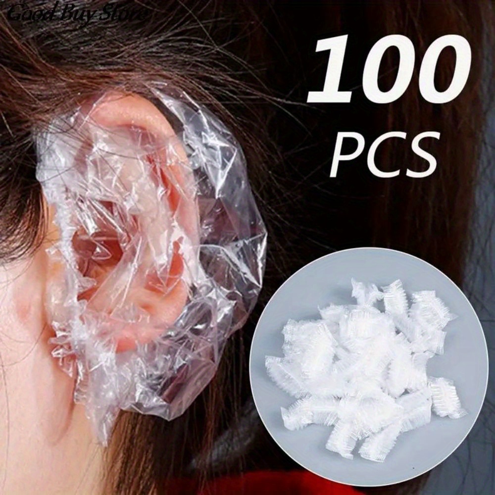 Waterproof Ear Covers, Shower Ear Covers, Clear Disposable Ear