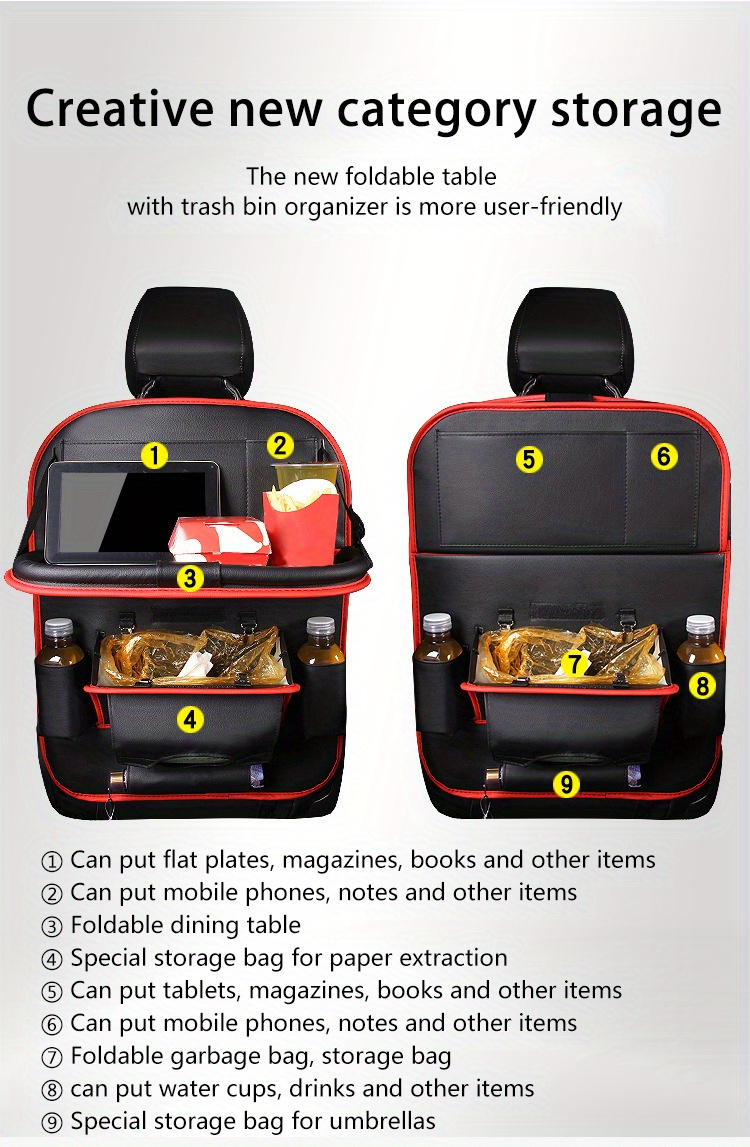 1 Stück Auto-rücksitz-essenstablett Mit Faltbarem Getränkehalter, Auto-laptop-schreibtischhalterung, aktuelle Trends, günstig kaufen