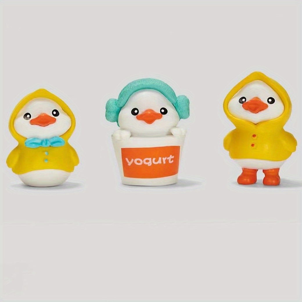 1PCS PVC Funny Duck Penguin Straw Topper Cute Salamander Cat