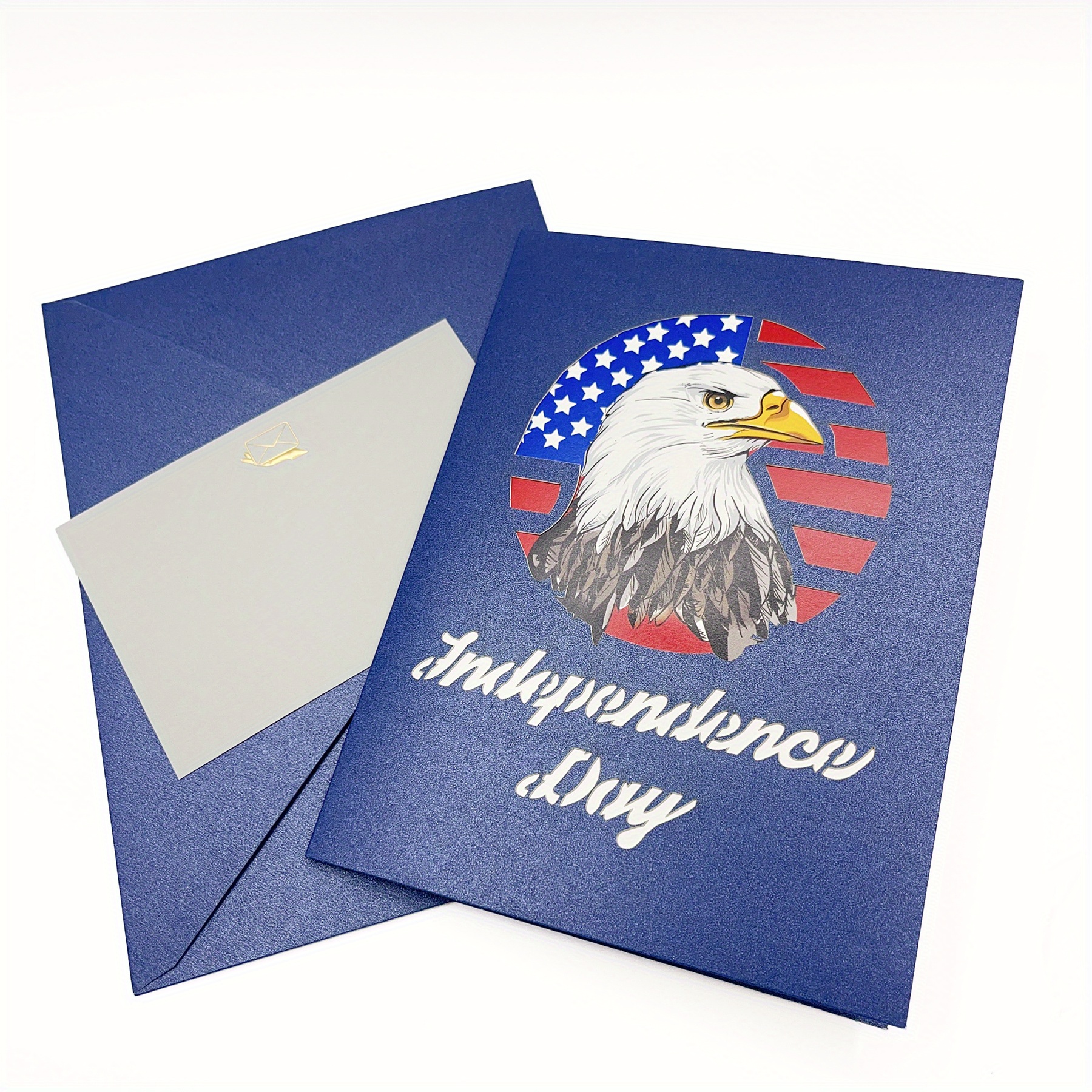 1pc 3d Pop Up Greeting Card For Independence Day Happy Fathers Day Handmade  Cards With Blank Note Card And Envelope, Save Money On Temu