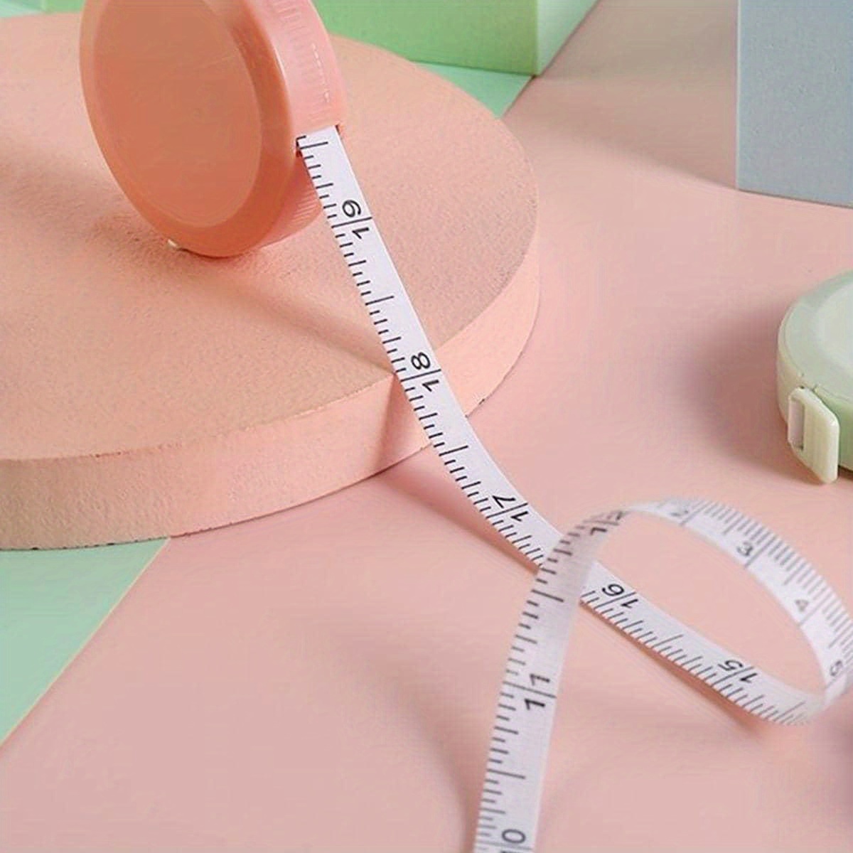 Measuring Tape Ribbon in Cute Cloth Covered Plastic Retractable