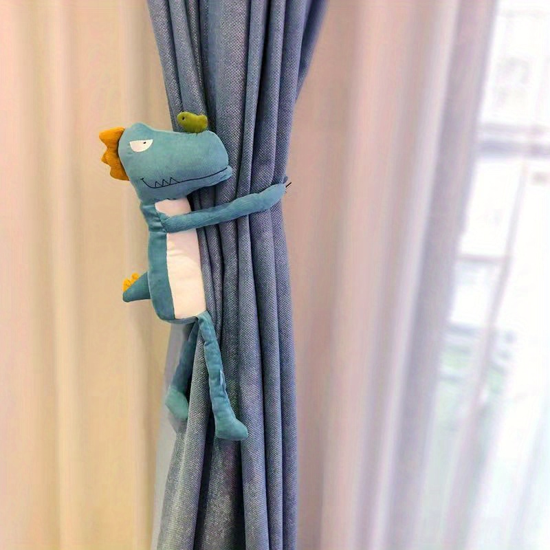 A Pair Plush Stuffed Cartoon Animal Curtain Tiebacks Buckle Tie