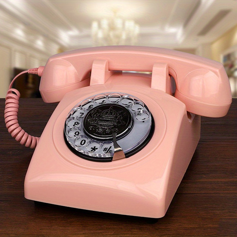 Teléfono Antiguo Teclas Marcación Rotatoria, Teléfono Vintage Decorar  Hogares U Oficinas - Oficina Escuela - Temu
