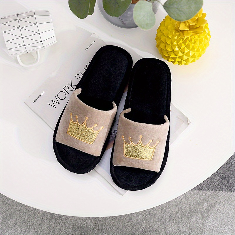 Gold hot sale bedroom slippers