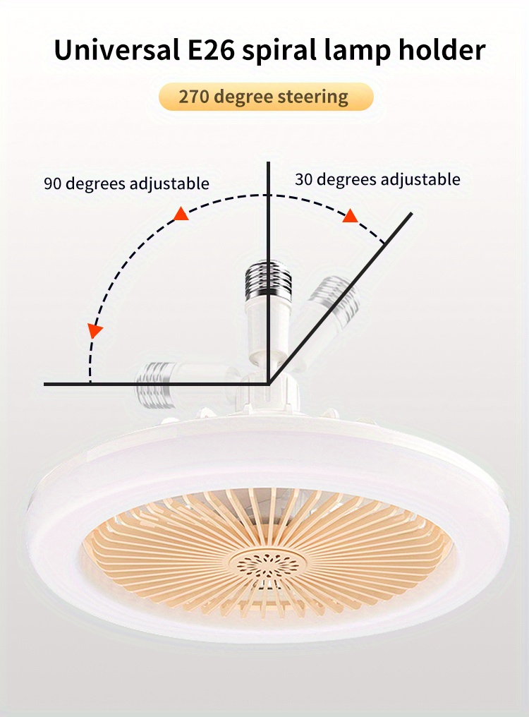 Modern Silent Led Ceiling Fan Light Remote Control Dimmable Temu