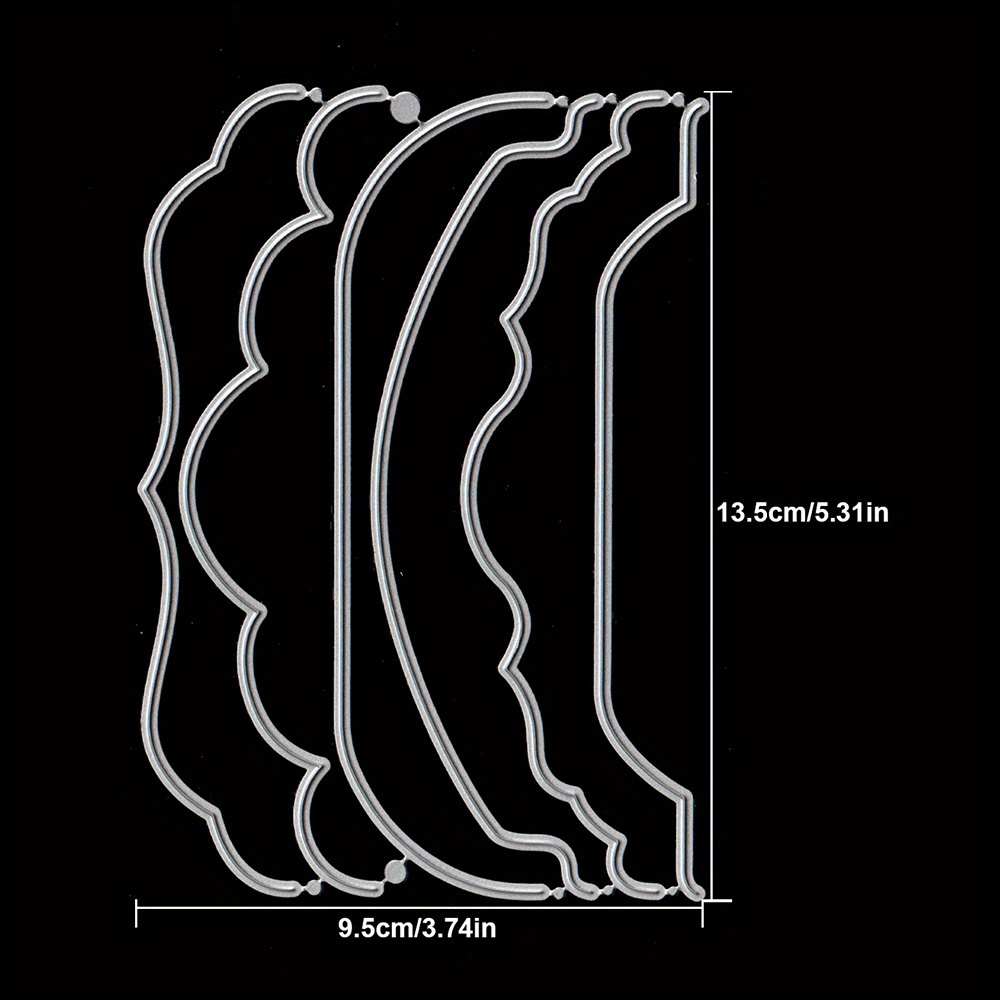 Image of Half -cut Lace Metal Cutting Dies Diy Scrapbooking Album Greeting Cards Home Decoration Holiday Handle Hand Made
