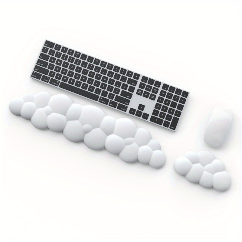 1 Set Di Tappetini Per Tastiera Con Memory Foam A Colori Creativi, Comodo  Poggiapolsi Per Tastiera, Tappetino Per Mouse, Supporto In Silicone  Ispessito, Tappetino Da Scrivania, Cuscino D'aria Fresca, Rimbalzo Morbido,  Durevole