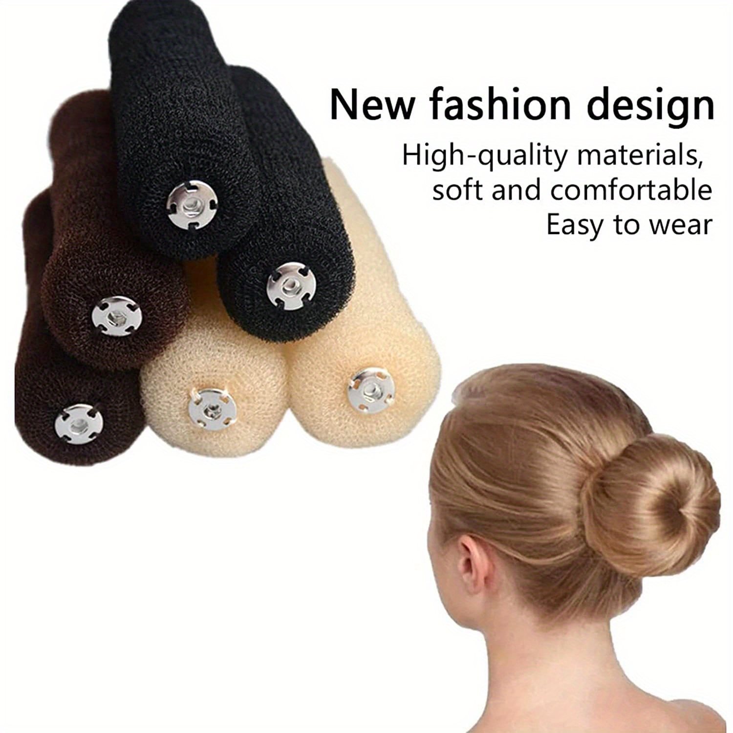 Invisible Hair Bun Donut Cushion Bun Maker Simple Style Hair Temu