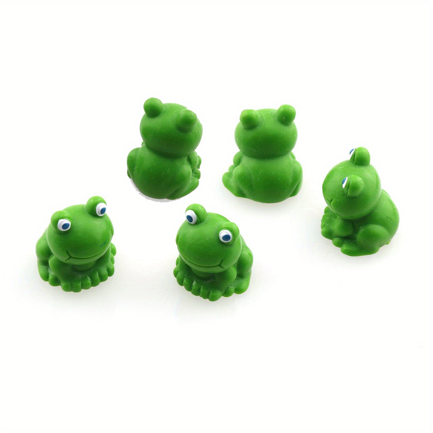 Miniature Tropical Frogs Set of 3 Fairy Garden Frogs Figurines, Bright  Green & Orange Pond Frog Accessory Mini Animal for Terrariums 