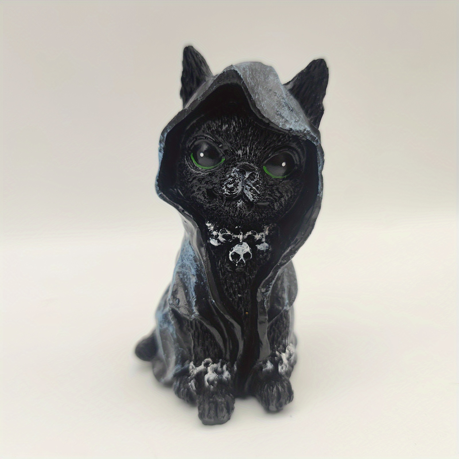 gato preto, estátua resina gato mágico 10,5 cm para decoração, ornamentos  gatos bruxa para casa e jardim : : Brinquedos e Jogos