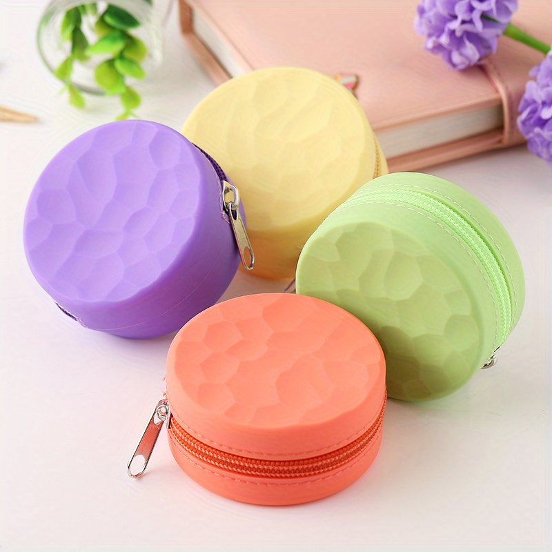 Plastic Square Storage Silicone Coin Pouch Keychain, Packaging