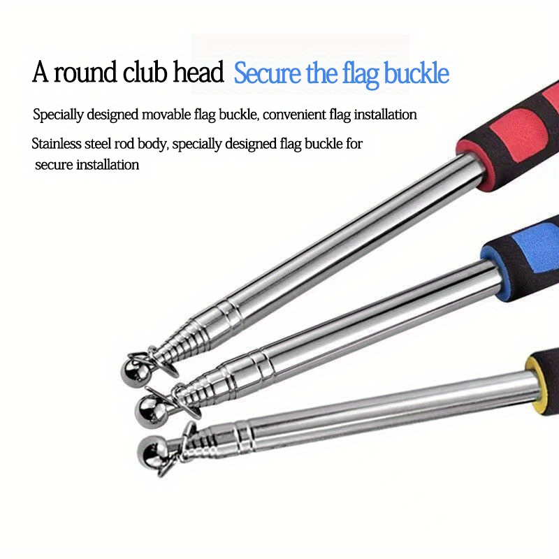 Flag Pole Metal Adjustable Telescoping Design Telescopic Handheld