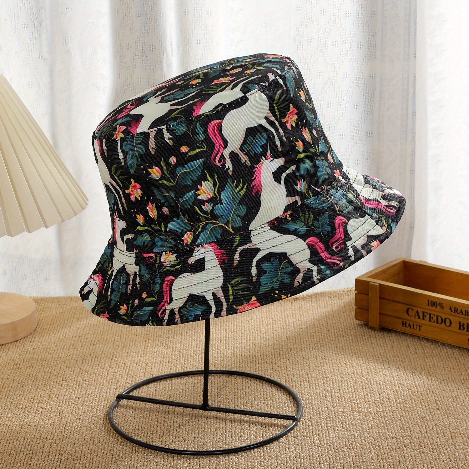 Casual Practical Reversible Bucket Hat Unicorn Print Set Mushroom Hat For  Men Women - Jewelry & Accessories - Temu