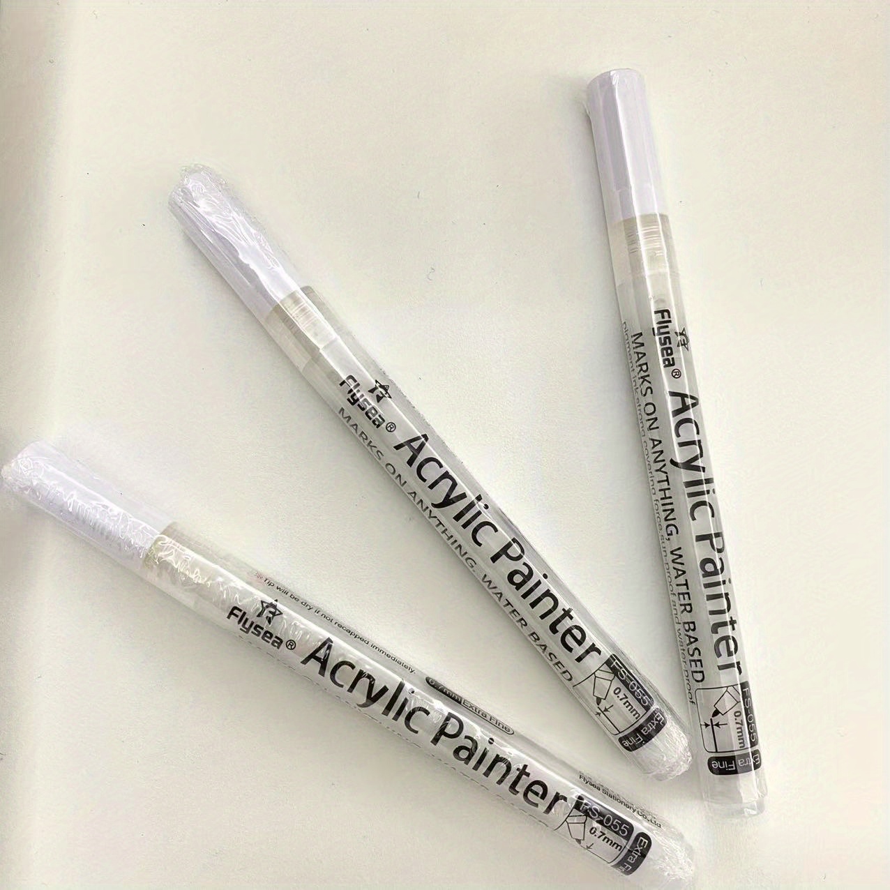 Flysea Acrylic Paint Pens Black And White Marker Pen - Temu