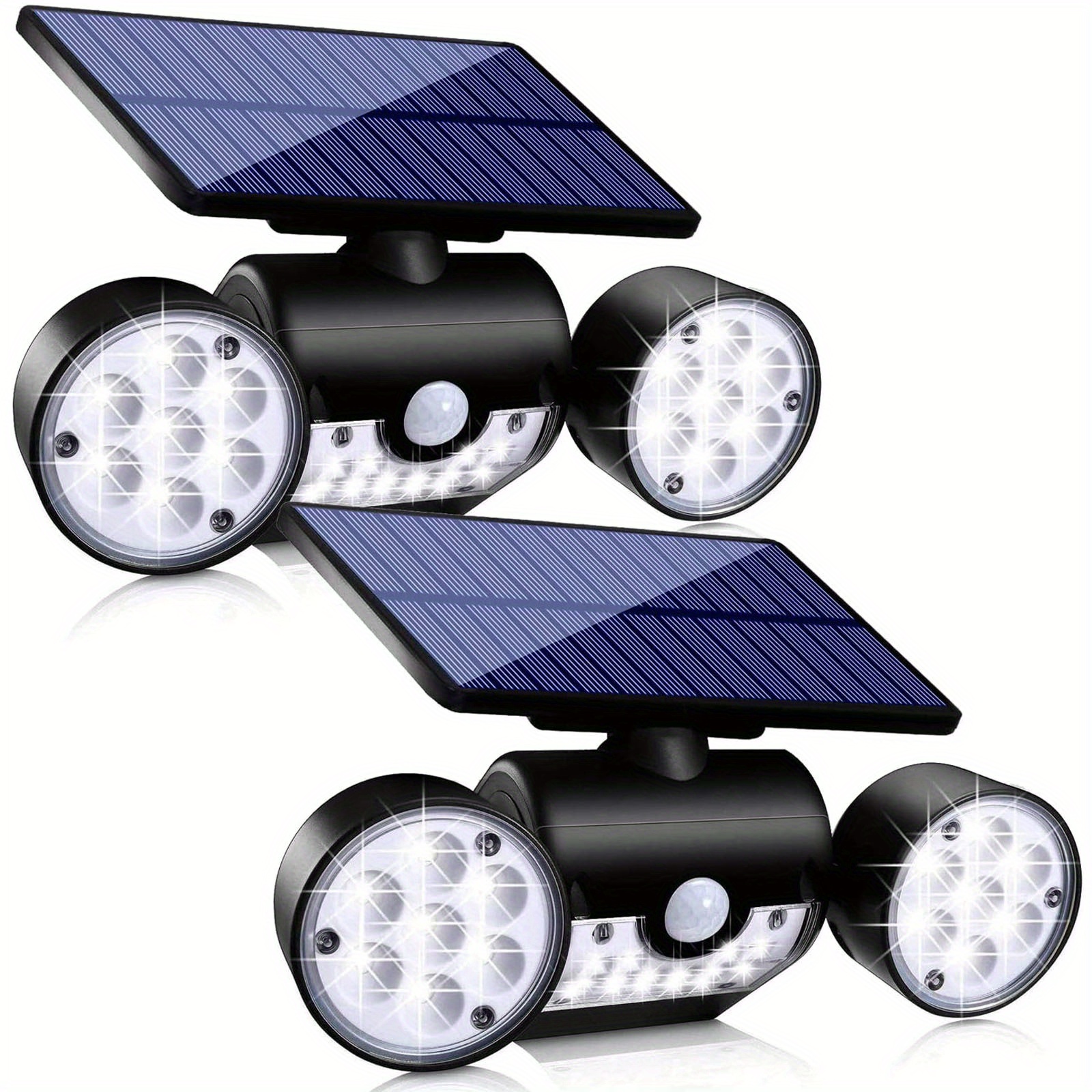 ZOFO 2300LM Luz Solar Exterior con Sensor de Movimiento, 5000K Foco Solar  Exterior LED con Sensor, IP65 Impermeable, 3 Cabezales 270° Iluminación de