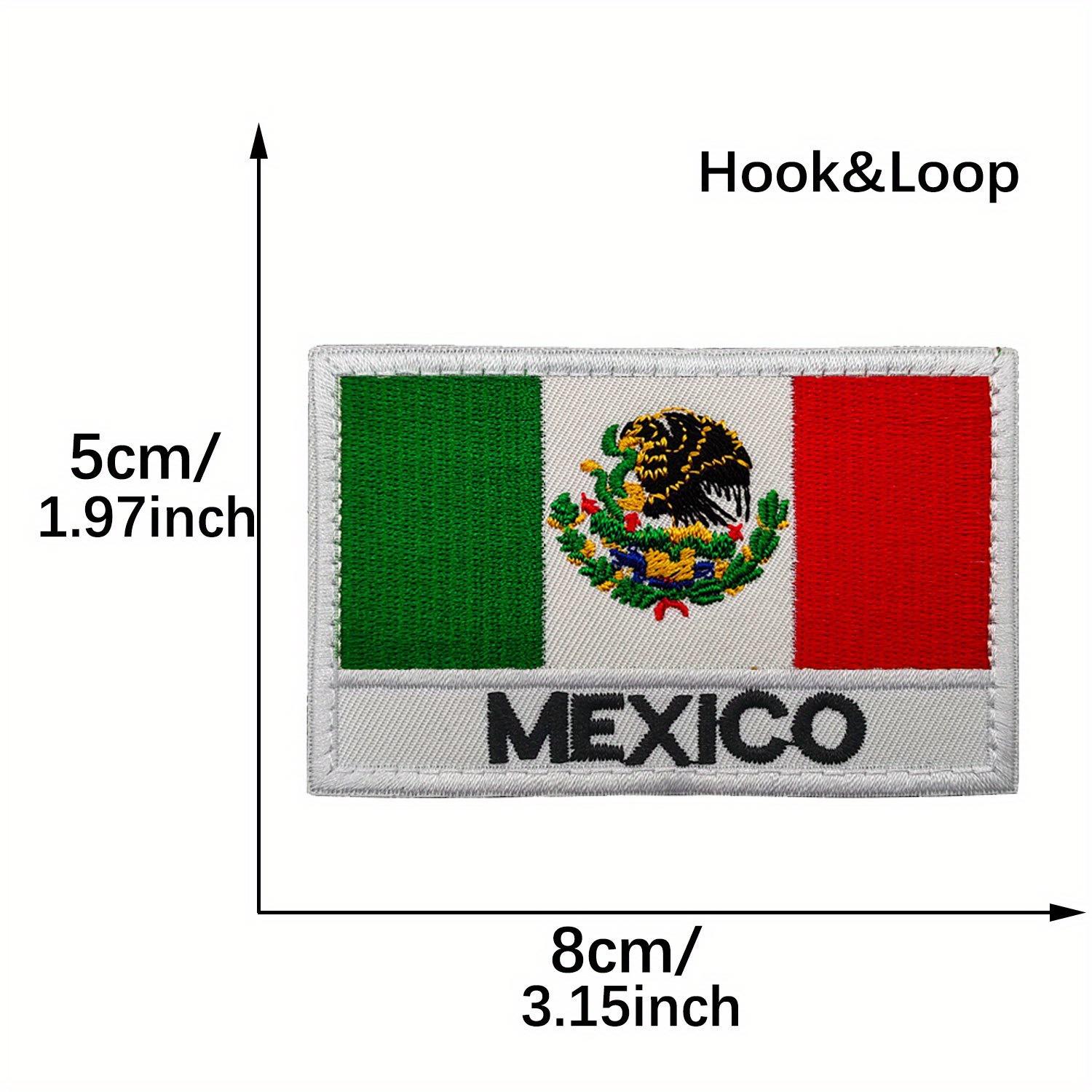 1Pc Patch da bandeira do México bordado emblemas táticos - Temu Portugal