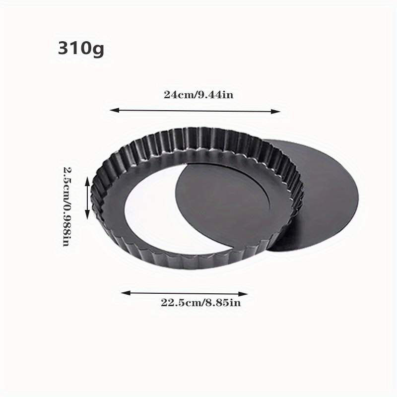 Removable Pie Pan, Metal Bottom Removable Non Stick Baking Tray