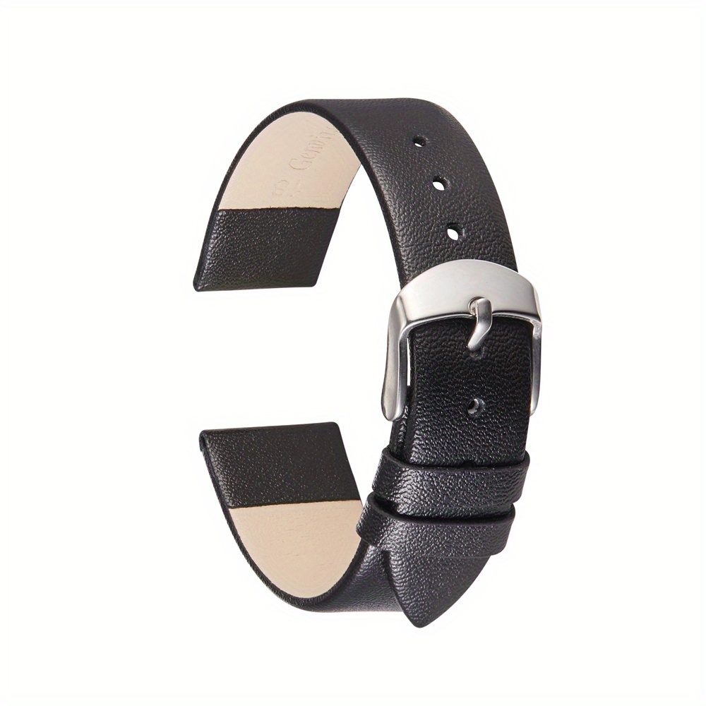 Image of Ultra-thin Genuine Leather Watchbands, Calfskin Straps For Watches & Bracelets, 16/18/20/22mm Sizes , Watch Accessories