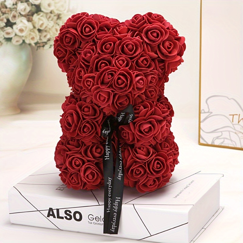 valentines roses bear