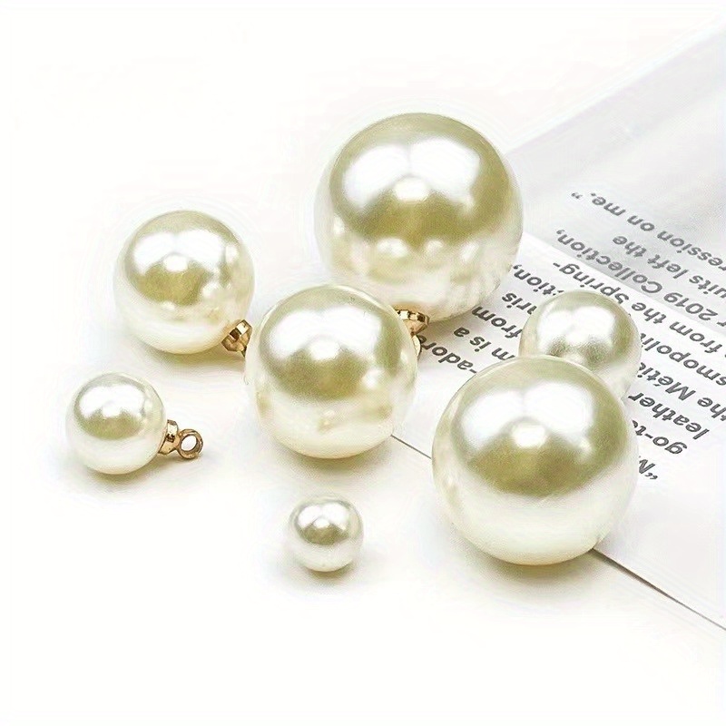 10pcs Pearl Button, Pearl Accessories, For DIY Clothes Hat Shoes  Accessories, Earrings Hair Accessories, Jewelry Handmade Accessories  8/10/12/14/16/18