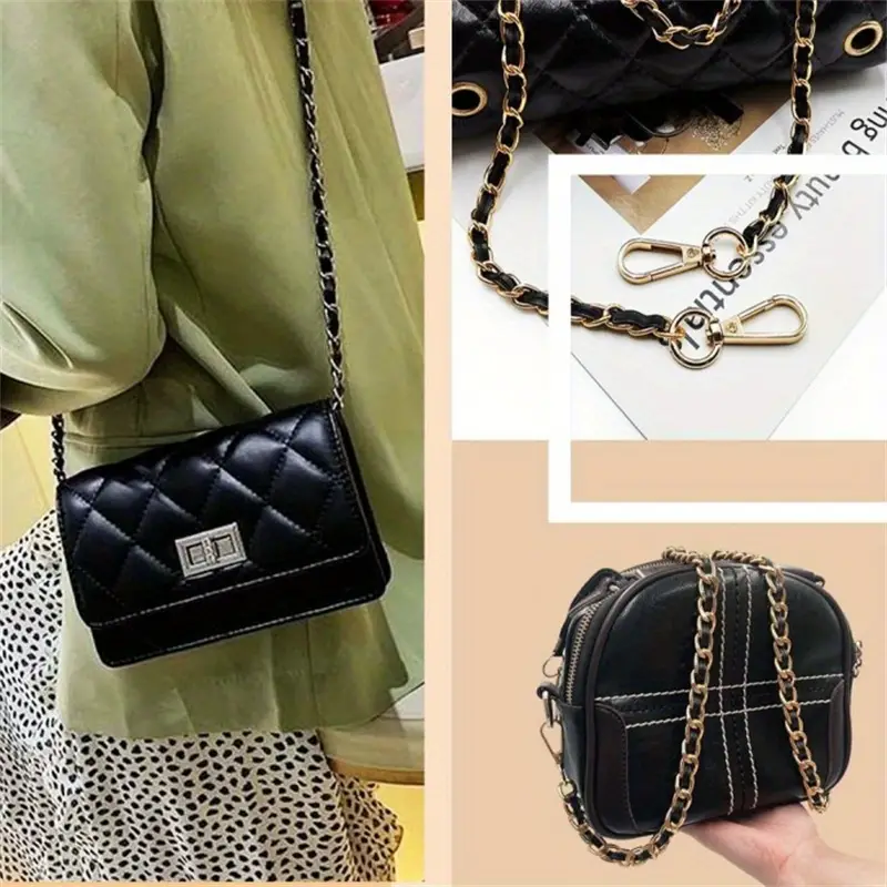 Leather Metal Crossbody Bag Chain Strap Bag Chain For Handbag Chain Purse  With Shoulder Crossbody Strap Bag Chain With Buckles Replacement - Temu
