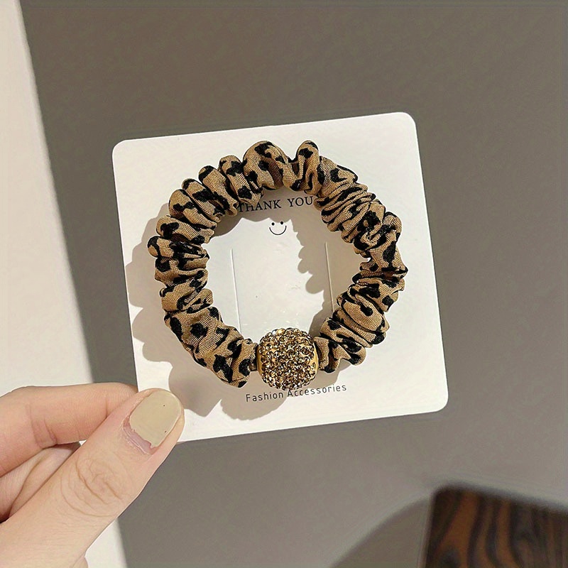 Rhinestone Head Rope Hair Ring Ponytail Elastic Scrunchie Women's Hair Tie