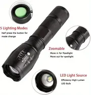 bright led flashlight, 2pcs bright led flashlight zoomable tactical a100 led flashlights flash light with high lumens and 5 modes and camping accessories battery not included details 5