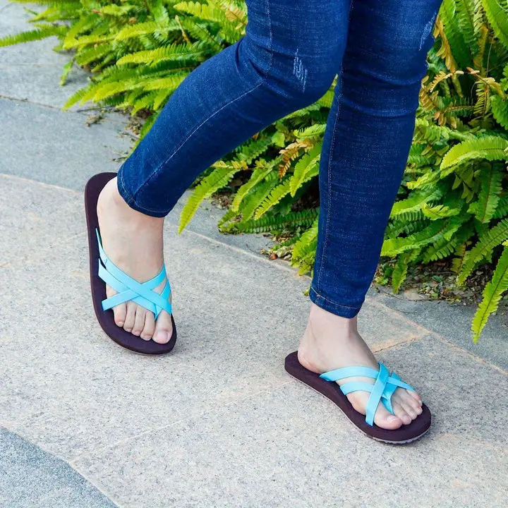 womens lightweight anti skid beach slides open toe cross strap flat slippers with eva sole fabric upper eva insole for casual slide sandals eva sole upper slippers summer sandals Product details 11