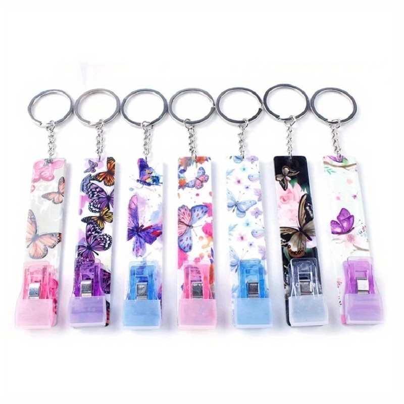 Card Grabber Keychain Butterfly Pattern Acrylic Material - Temu