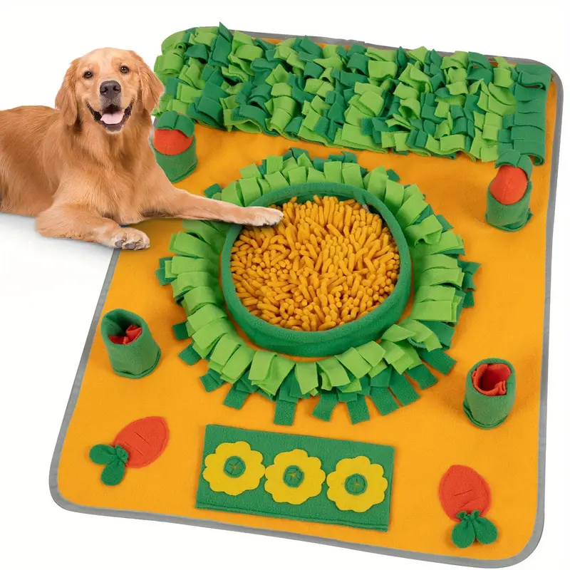 Stress-Relieving Dog Puzzle Toy: Snuffle Mat For Large, Medium & Small Dogs  - Slow Feeding & Interactive Fun!