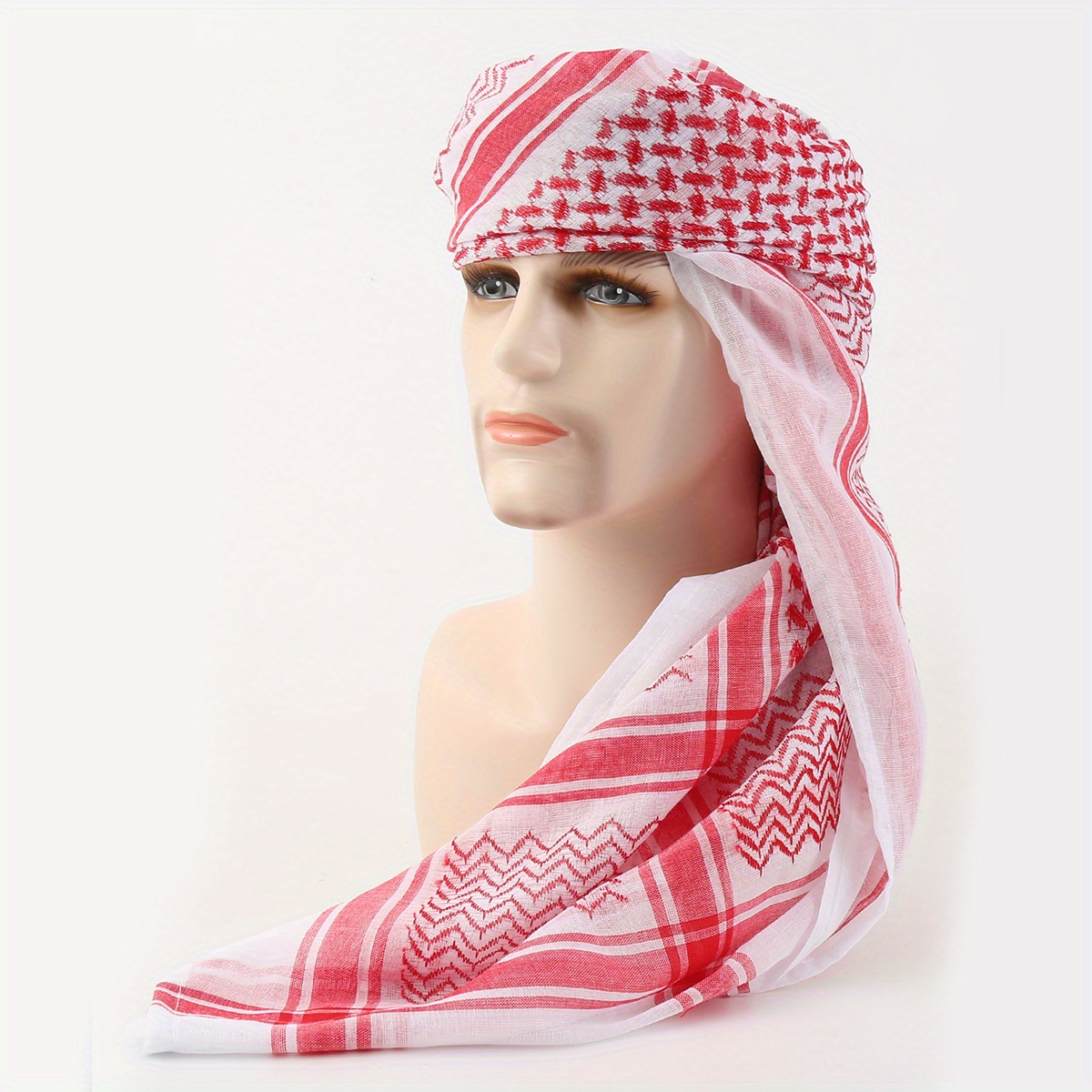 Hombres árabe Shemagh Headscarf Musulmán Headcover Chal Keffiyeh árabe  Bufanda Turbante