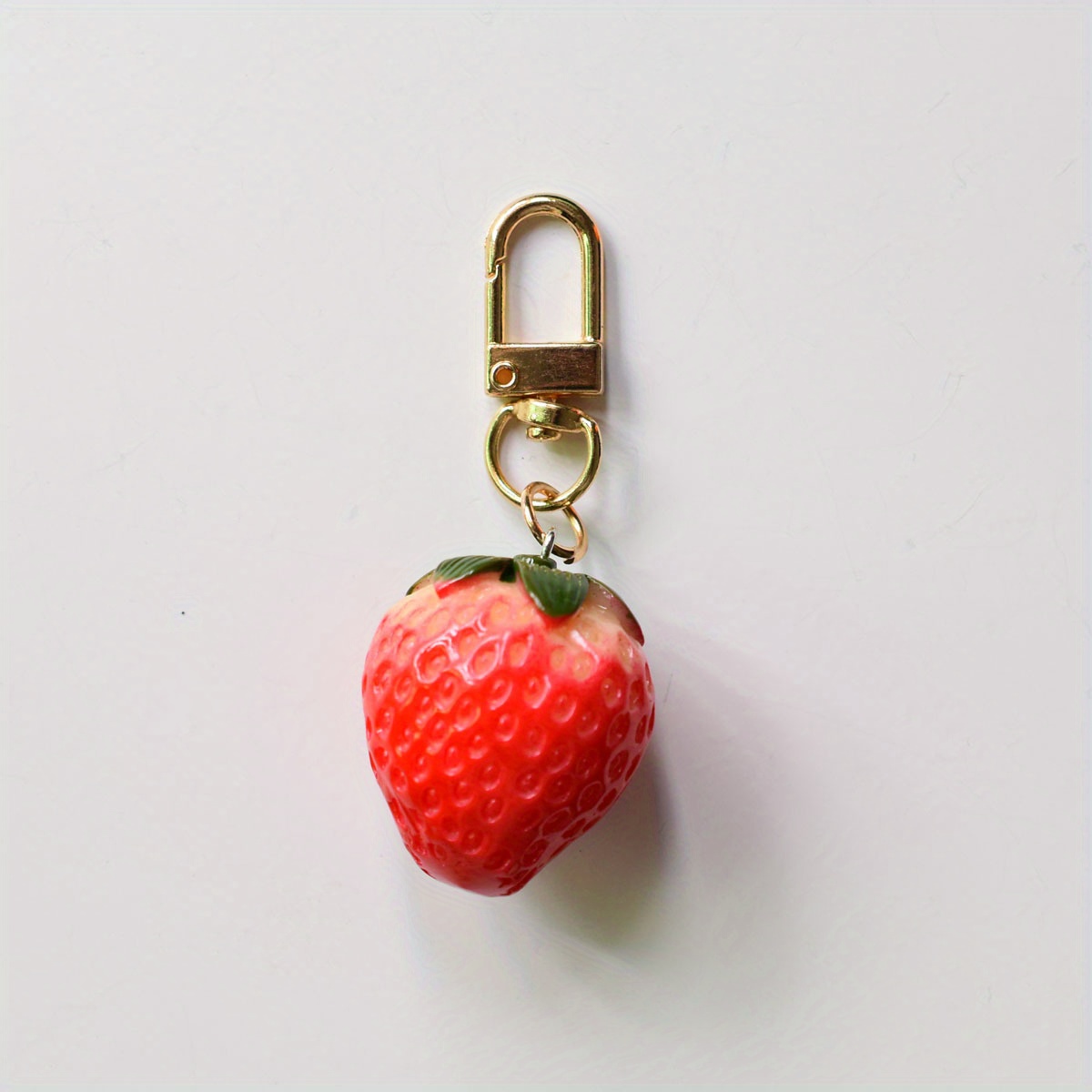 Strawberry Keychain Wristlet Cute Key Fob Strawberry 