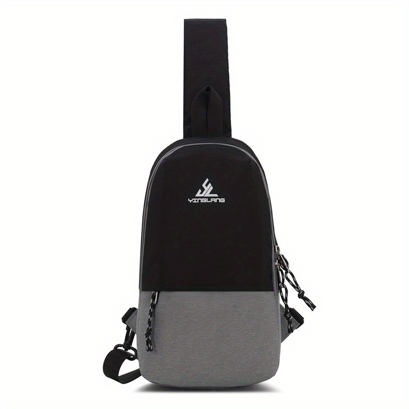 Colorblock Sling Bag Zipper Crossbody Bag