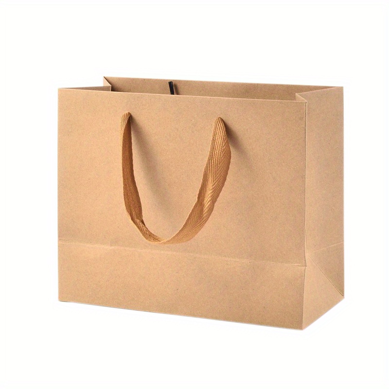 Buy Brown Kraft paper gift bags with nylon rope handles wholesale