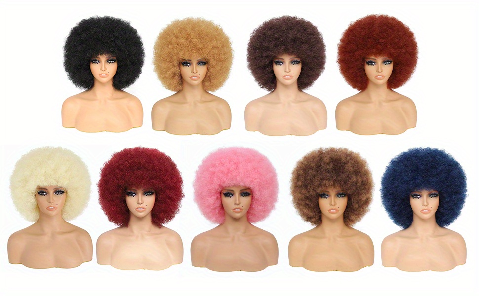 Parrucche Ricci Afro Crespi 10 Pollici Parrucche Anni '70 - Temu Italy