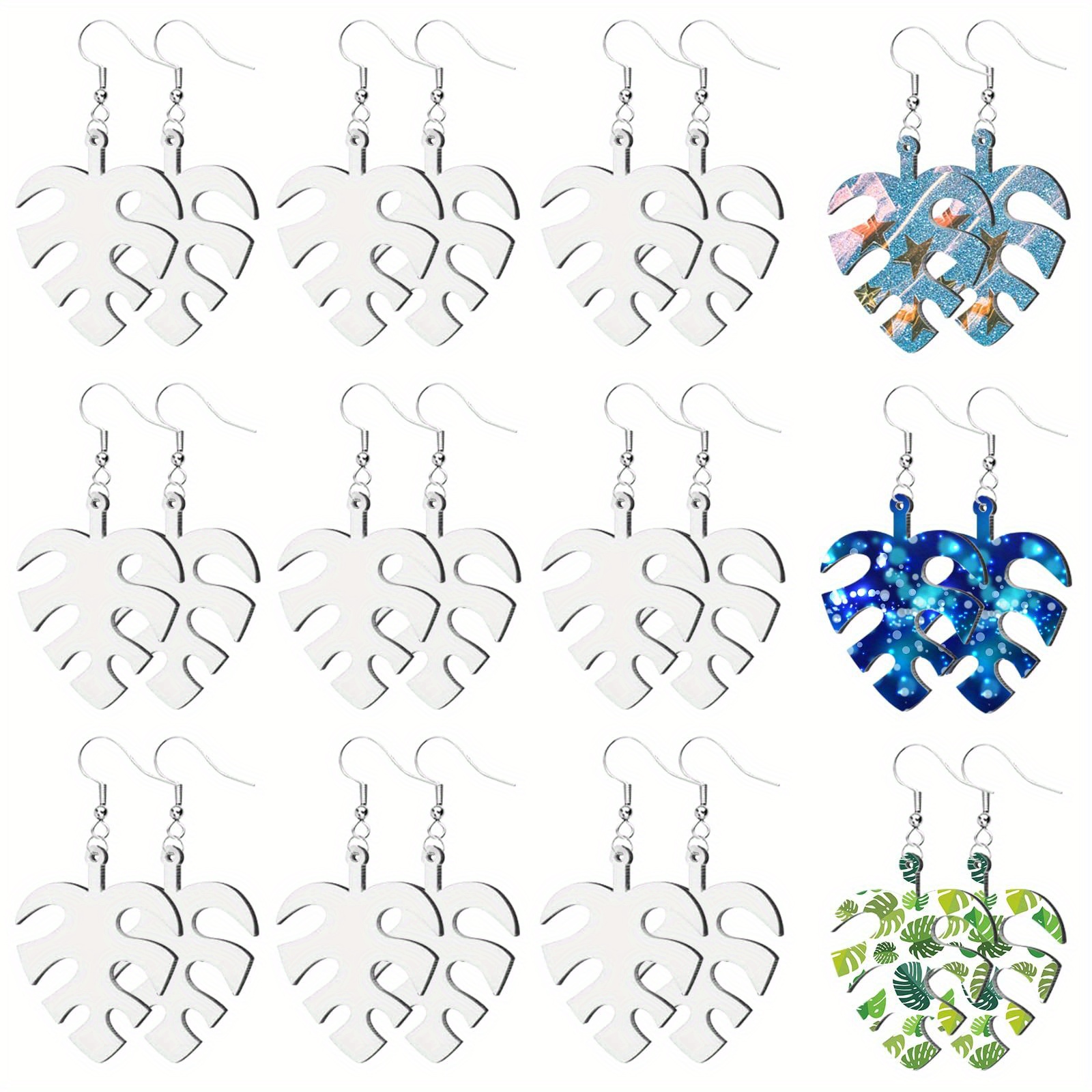 Sublimation Blanks Pendant Set Sublimation Dangle Earring - Temu