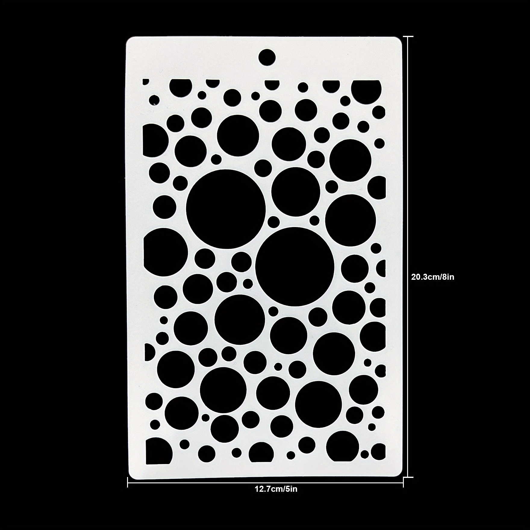 1pc/20.3cmx12.7cm Circle Background Diy Layering Stencils Painting Scrapbook Coloring Embossing Album Decorative Template Eid Al-adha Mubarak